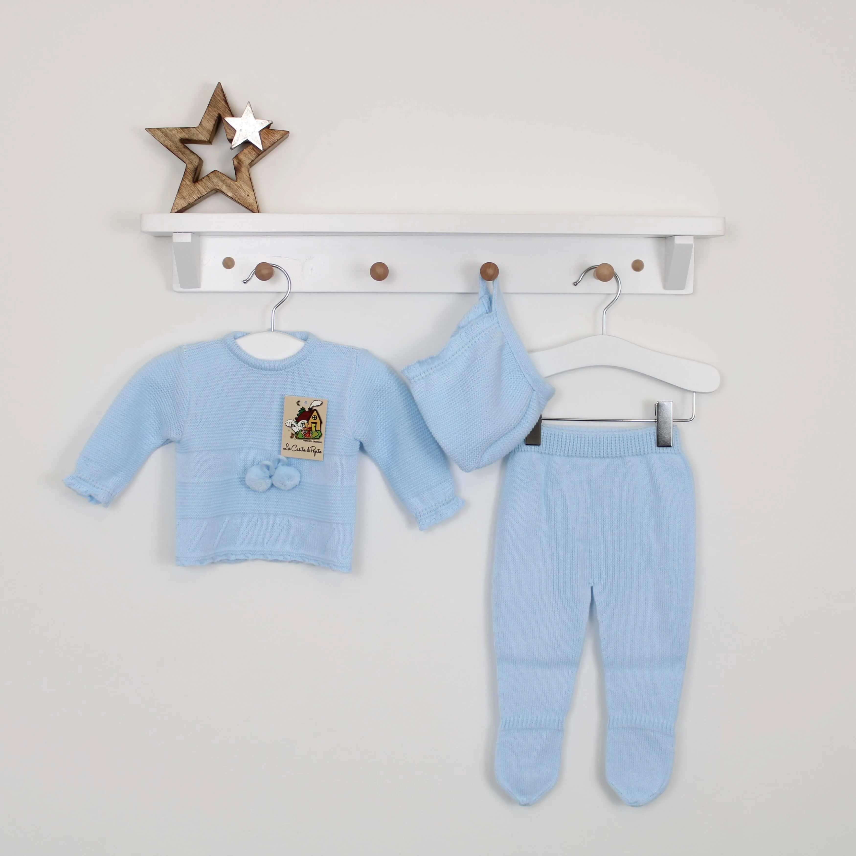 Sky Heavy Knit 3 Piece Set