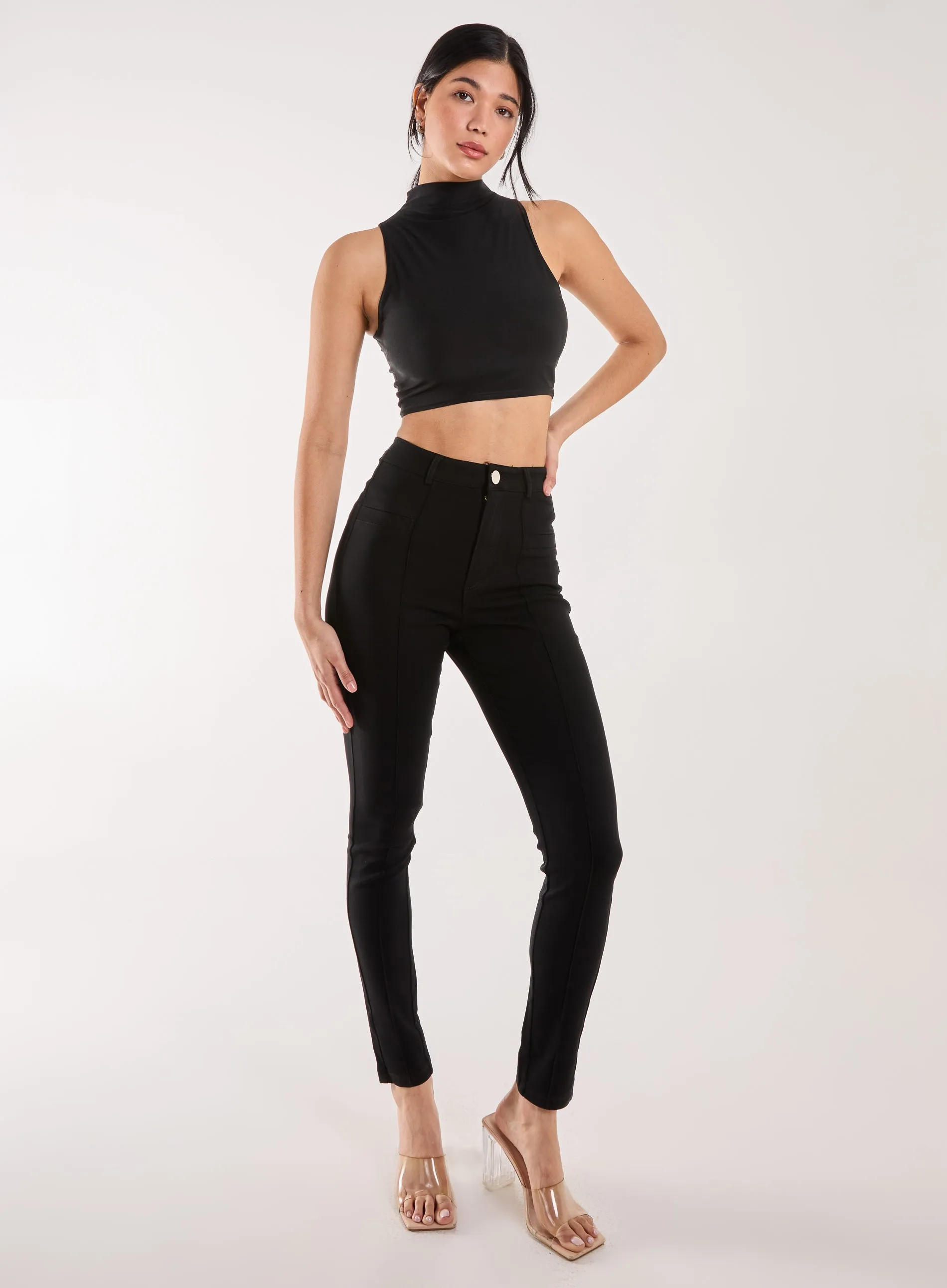 Slim Fit Seam Detail Trousers