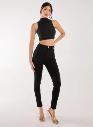 Slim Fit Seam Detail Trousers