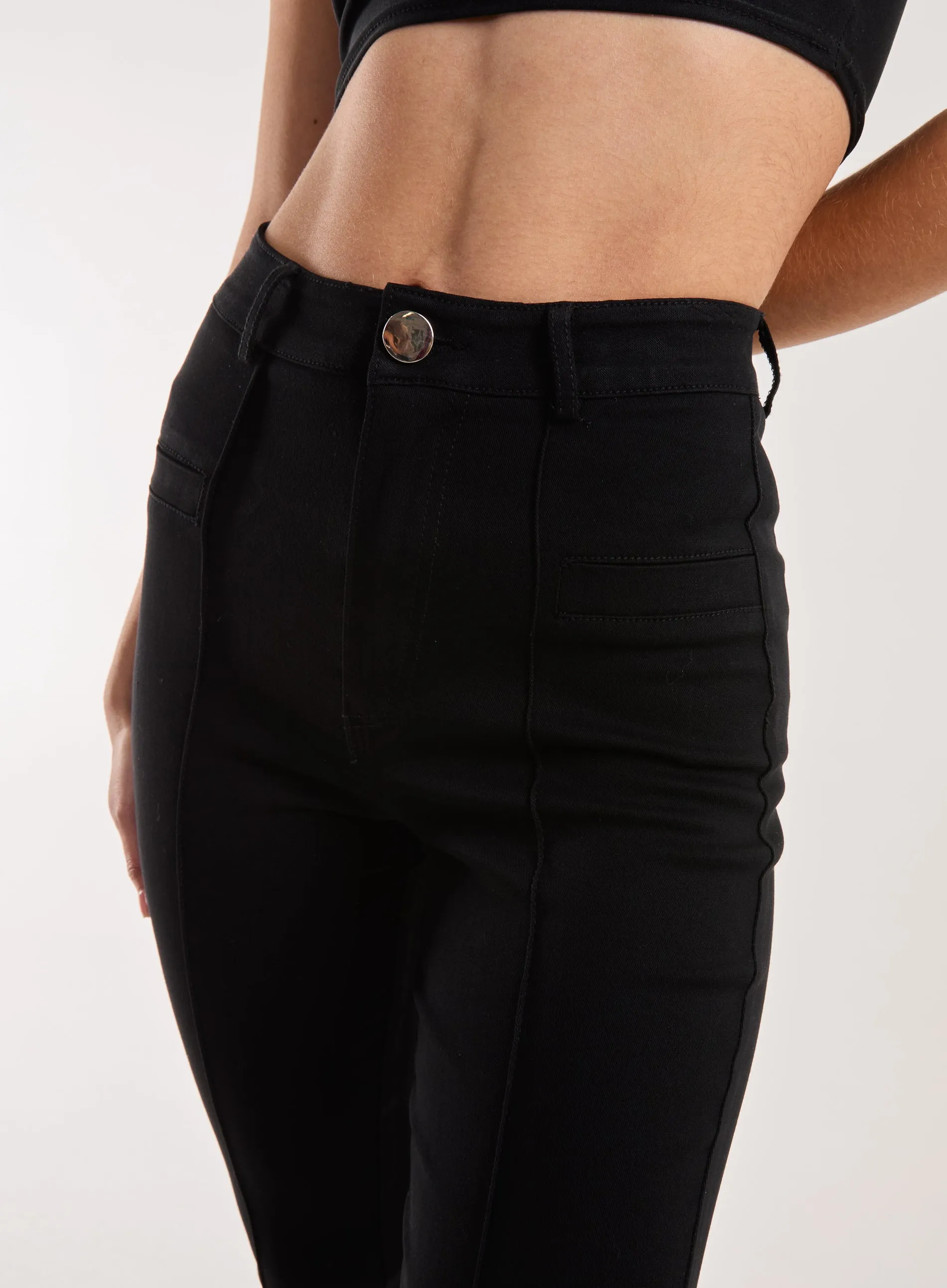 Slim Fit Seam Detail Trousers