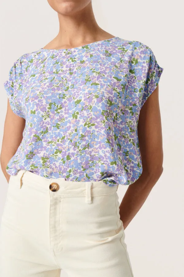 Soaked in Luxury SLZaya Top in Lavender Flickering Floral