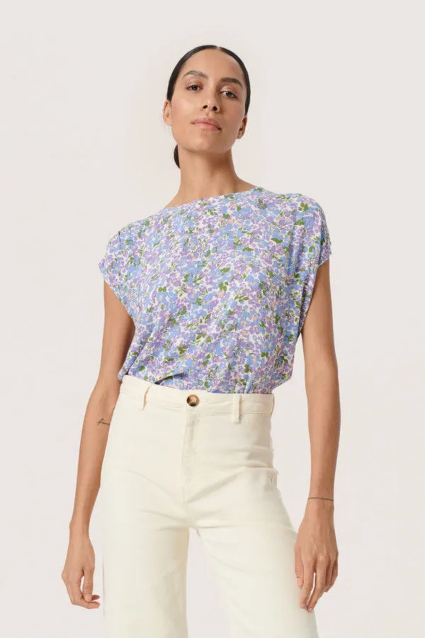Soaked in Luxury SLZaya Top in Lavender Flickering Floral