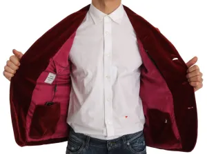 Sport Coat Blazer Bordeaux Velvet Jacket