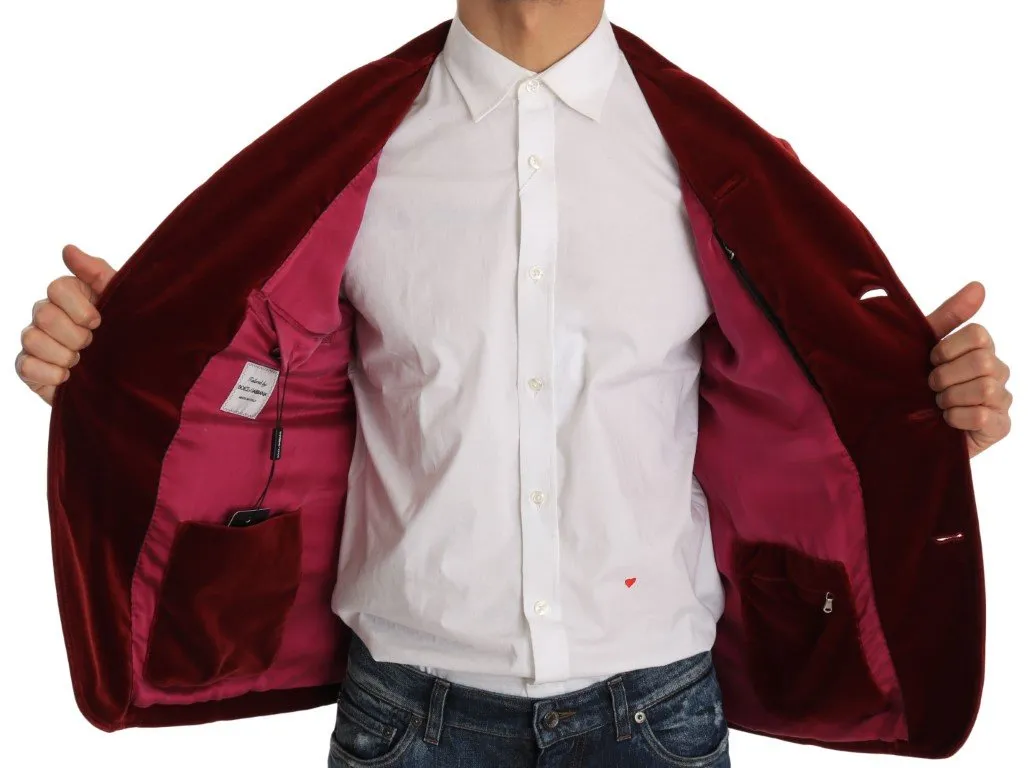 Sport Coat Blazer Bordeaux Velvet Jacket