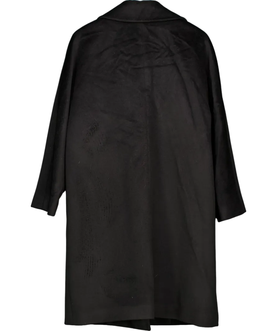 Stand Studio Black Double Breasted Coat UK 8