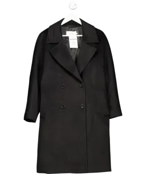 Stand Studio Black Double Breasted Coat UK 8