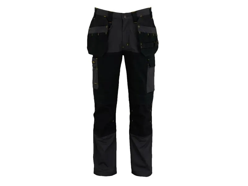 Stanley Clothing Dixon Slim Fit Trousers Grey/Black Waist 32in Leg R
