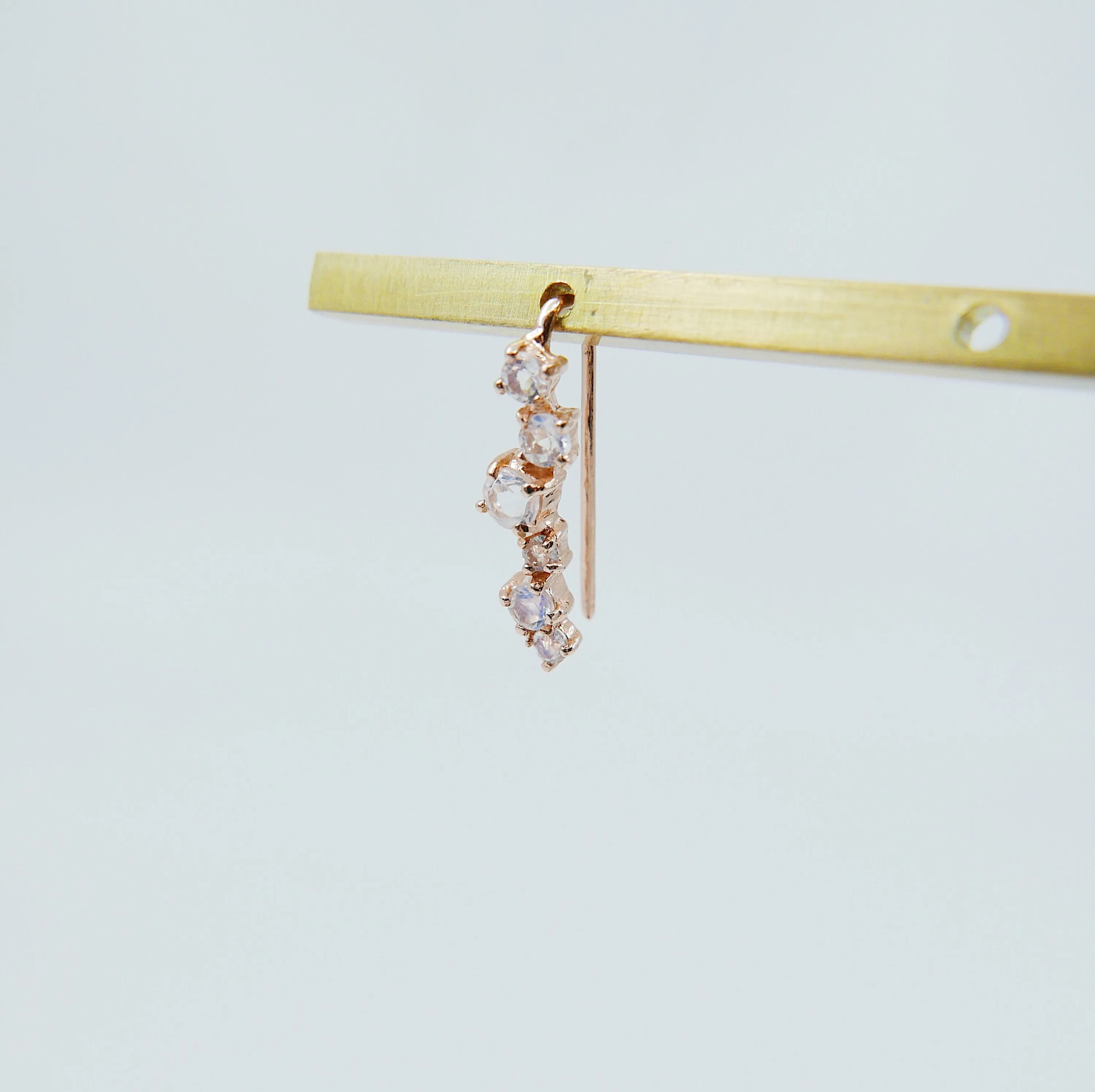 Stardust Moonstone Ear Climber