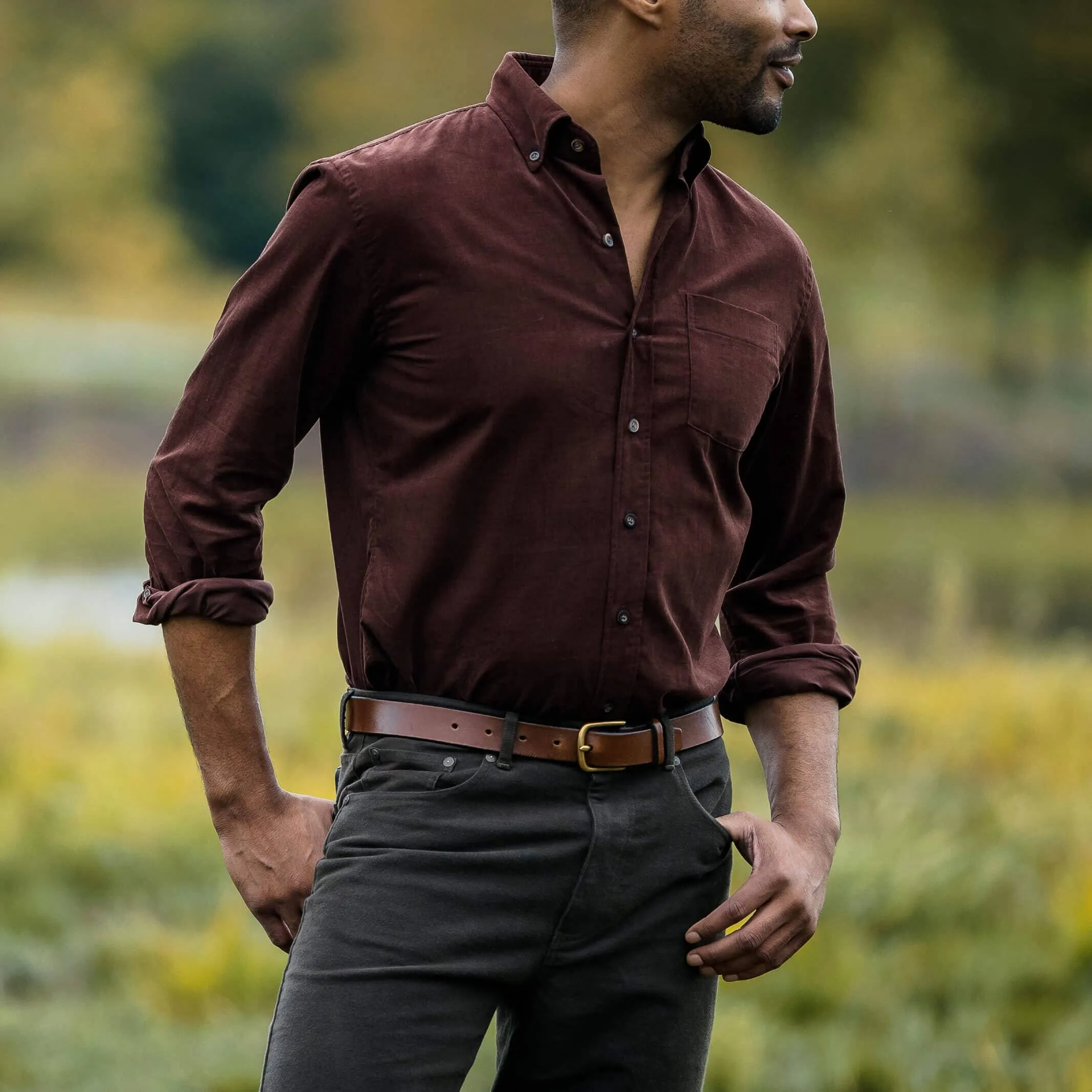 The Brown Crockett Corduroy Custom Shirt