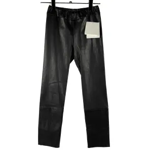 The Row - New w/ Tags - Mino Leather Cropped Pant - Black - Slim Fit - S