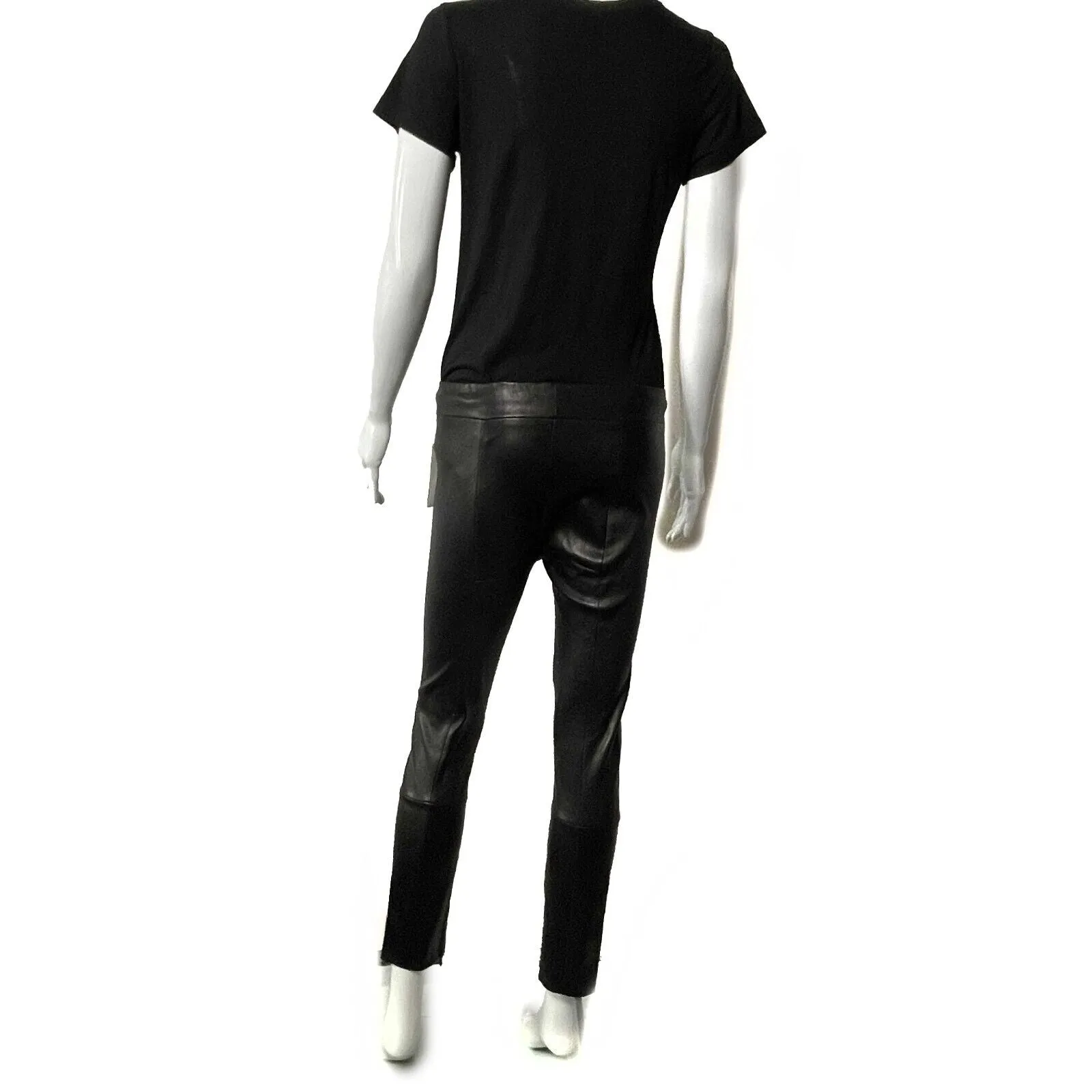 The Row - New w/ Tags - Mino Leather Cropped Pant - Black - Slim Fit - S
