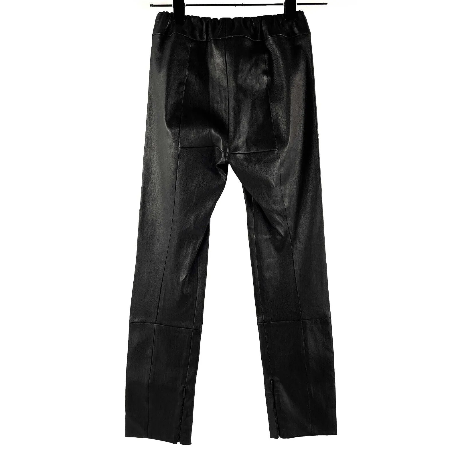 The Row - New w/ Tags - Mino Leather Cropped Pant - Black - Slim Fit - S