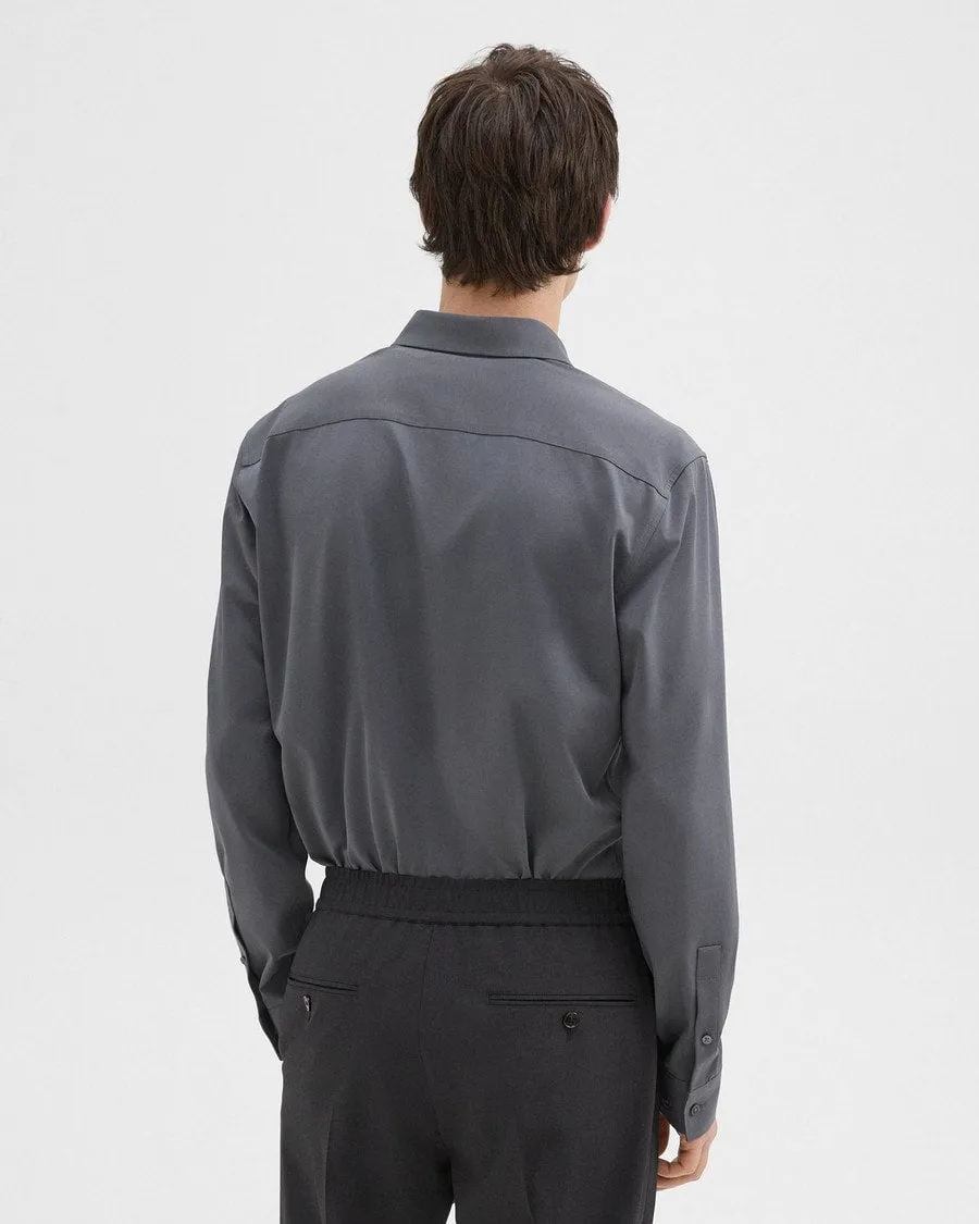 Theory Sylvian Structure Knit Shirt - Pestle