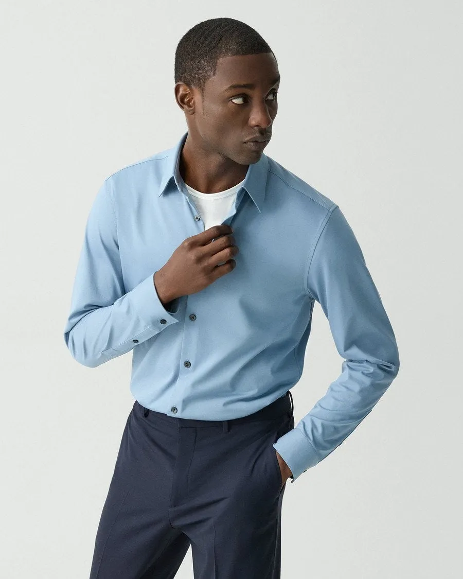 Theory Sylvian Structure Knit Shirt - Rainstorm