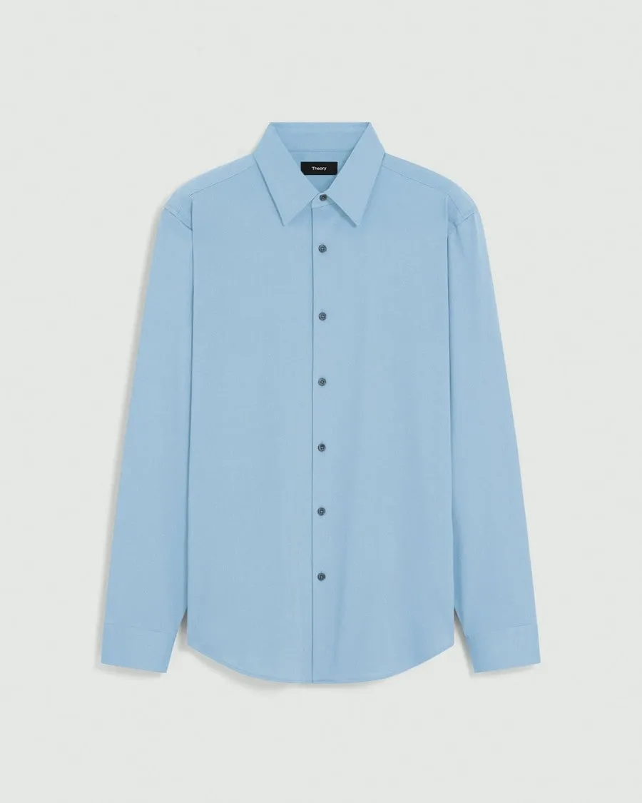 Theory Sylvian Structure Knit Shirt - Rainstorm