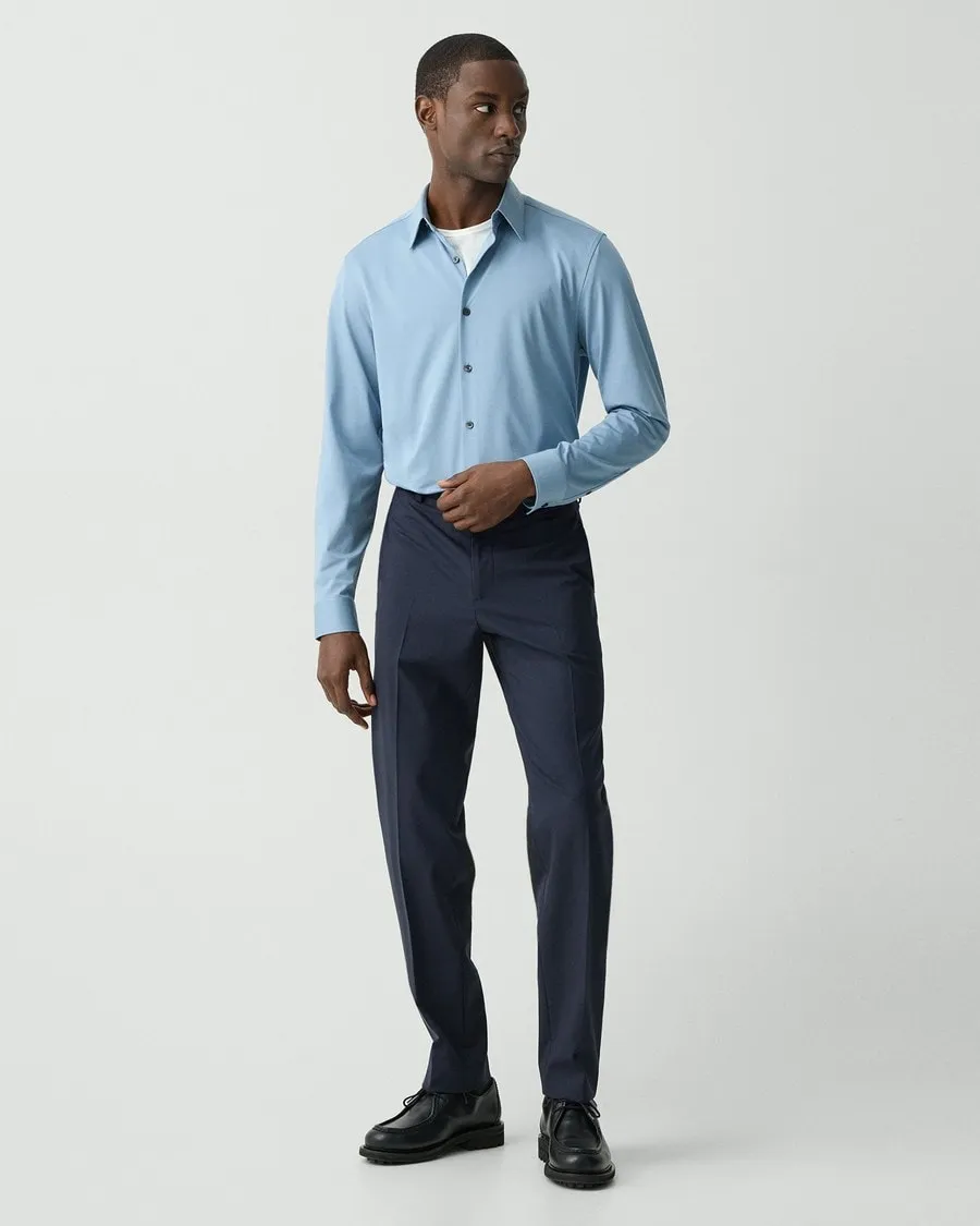 Theory Sylvian Structure Knit Shirt - Rainstorm