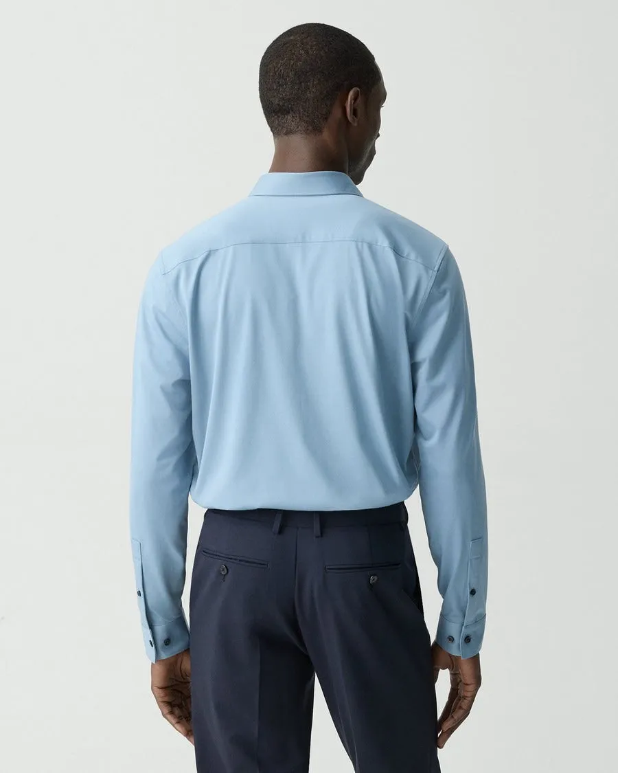 Theory Sylvian Structure Knit Shirt - Rainstorm