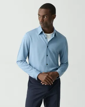 Theory Sylvian Structure Knit Shirt - Rainstorm