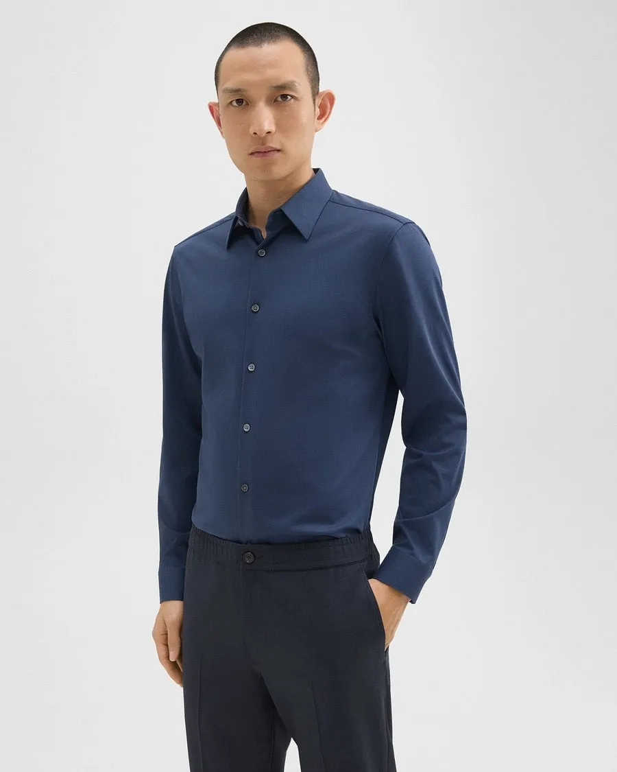 Theory Sylvian Structure Knit Shirt - Twilight