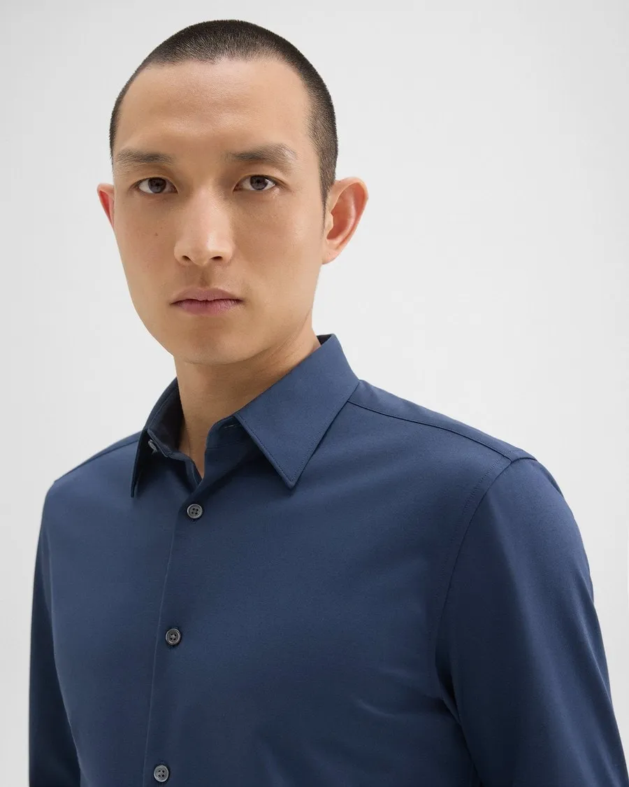 Theory Sylvian Structure Knit Shirt - Twilight