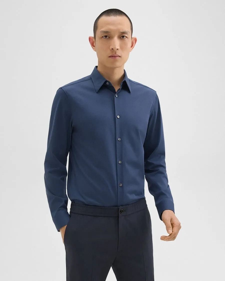 Theory Sylvian Structure Knit Shirt - Twilight