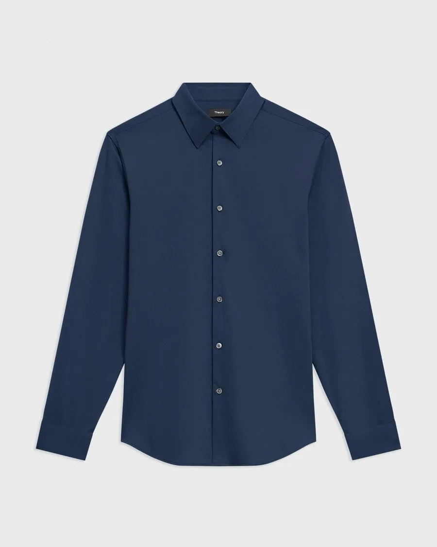 Theory Sylvian Structure Knit Shirt - Twilight