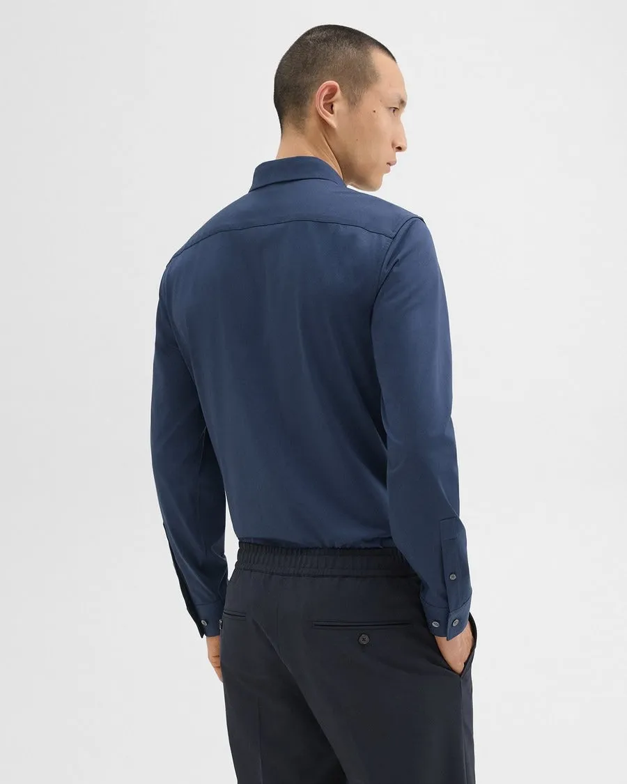 Theory Sylvian Structure Knit Shirt - Twilight