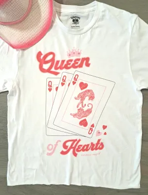 Tiger Queen of Hearts White T-Shirt - WS