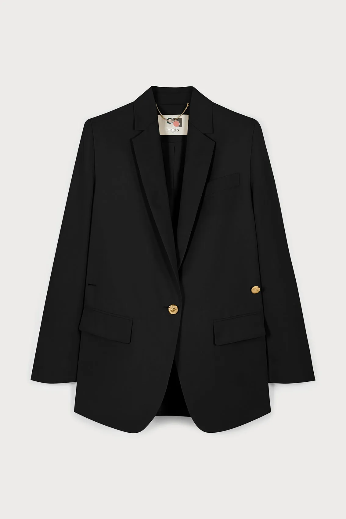 TIMELESS EVERYDAY SINGLE-BUTTON BLAZER IN BLACK