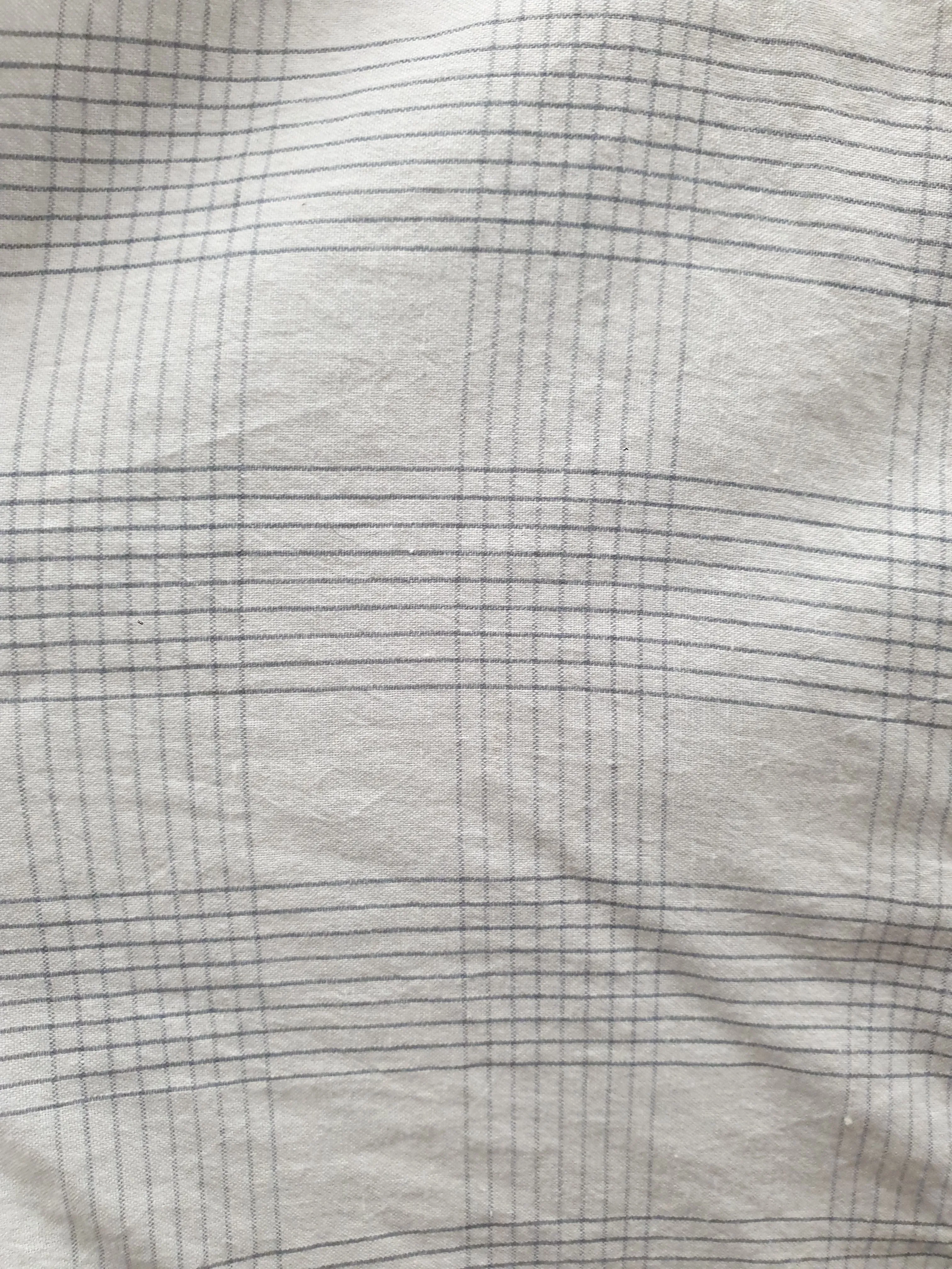 Toast white checked collarless shirt size S