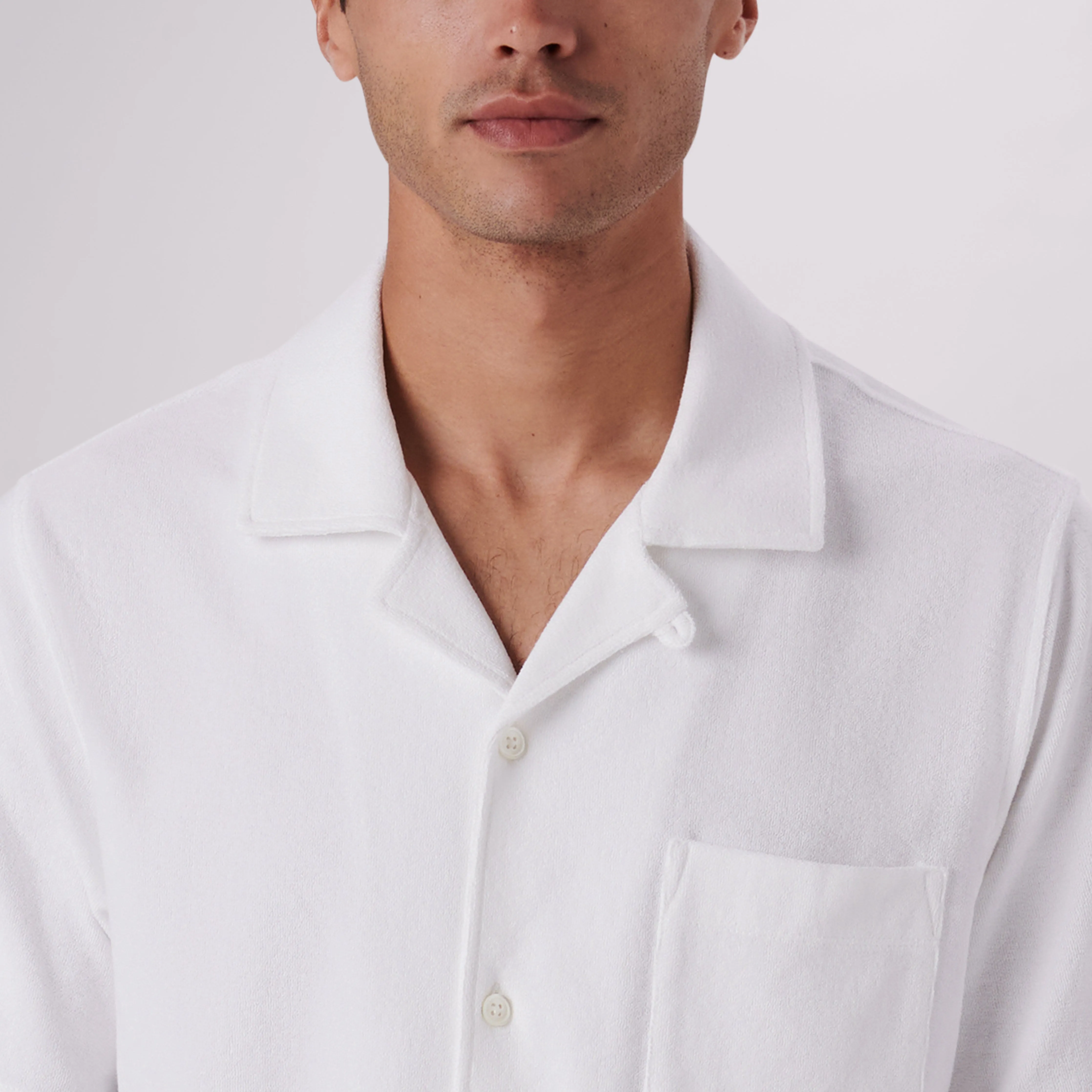 Towelling French Terry Camp Shirt