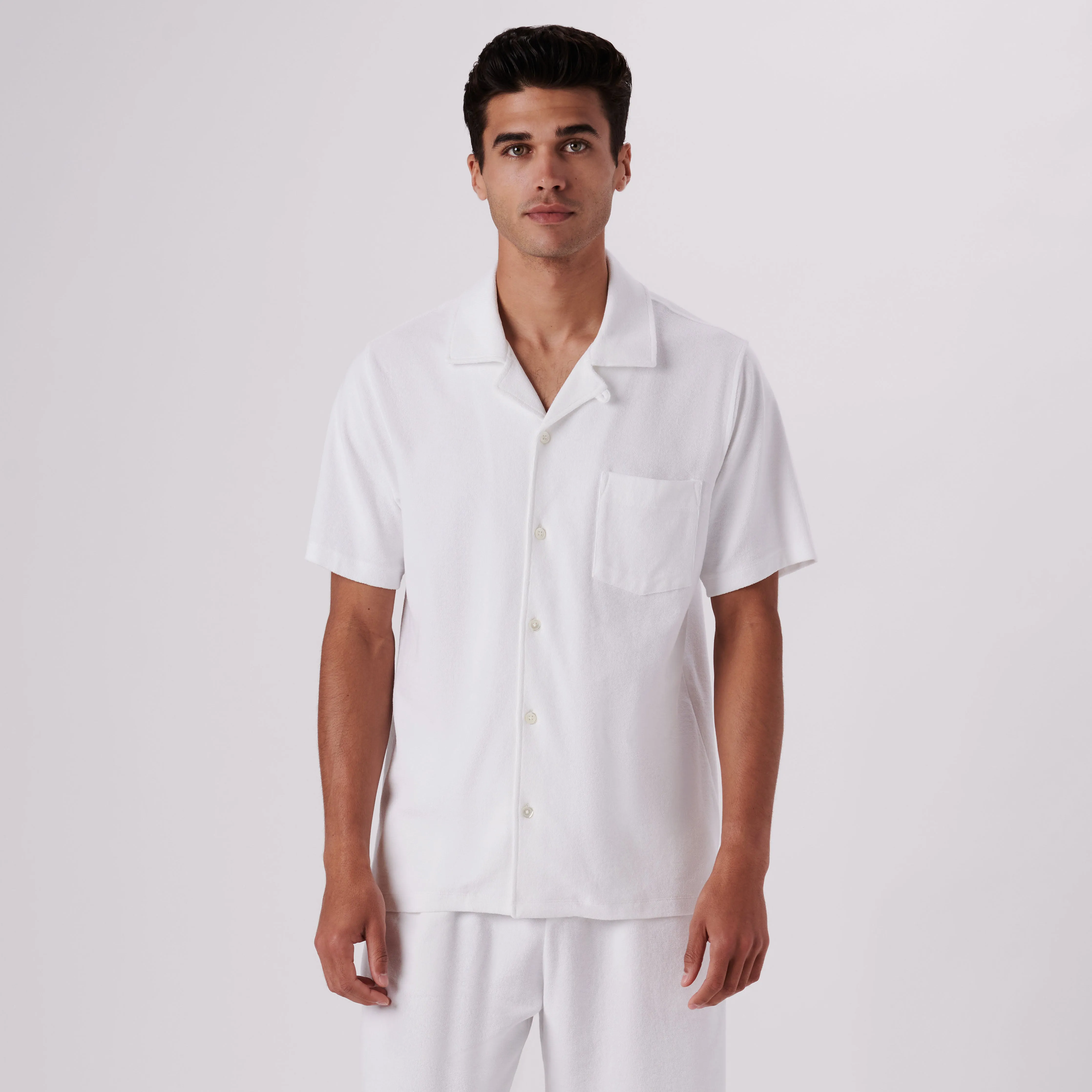 Towelling French Terry Camp Shirt