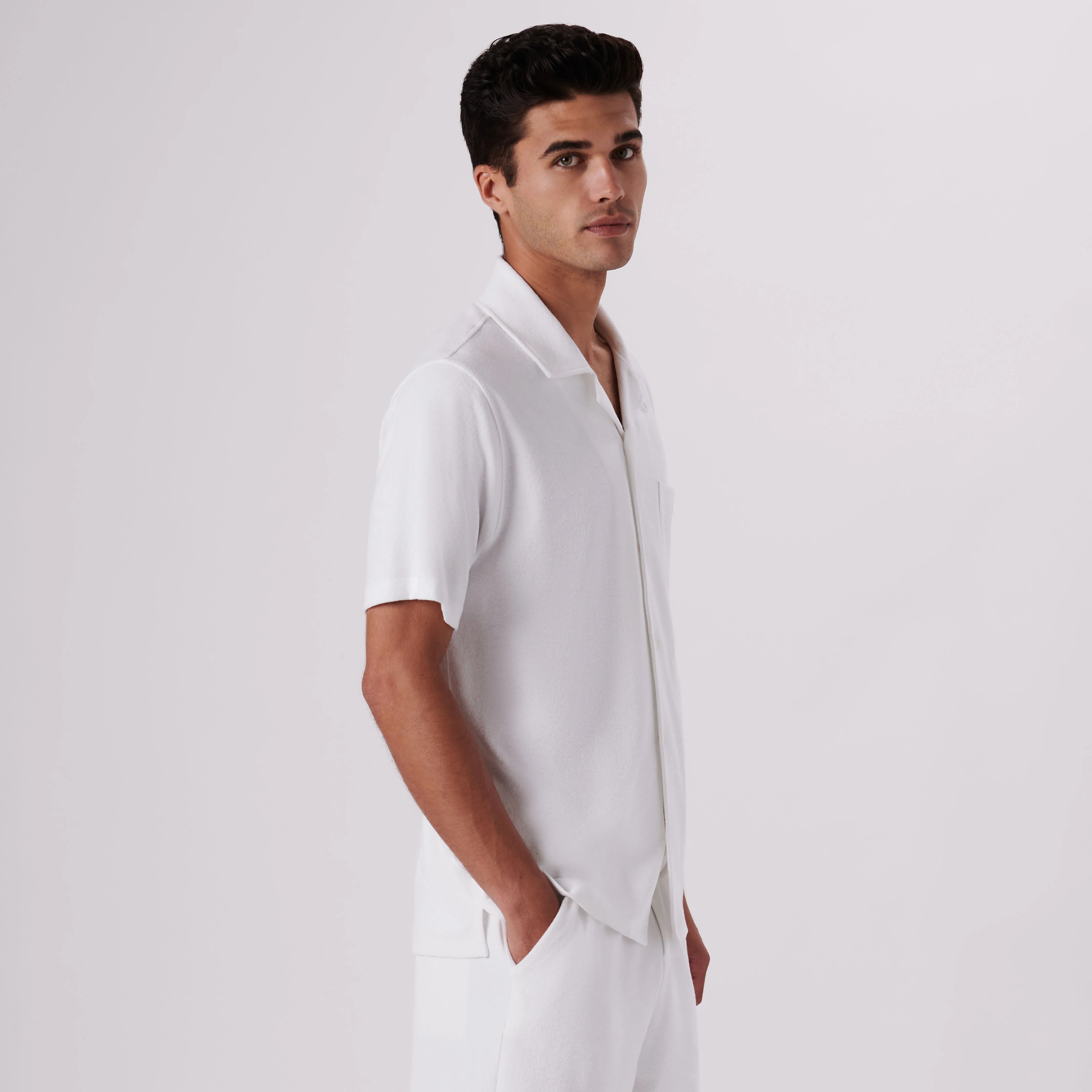 Towelling French Terry Camp Shirt