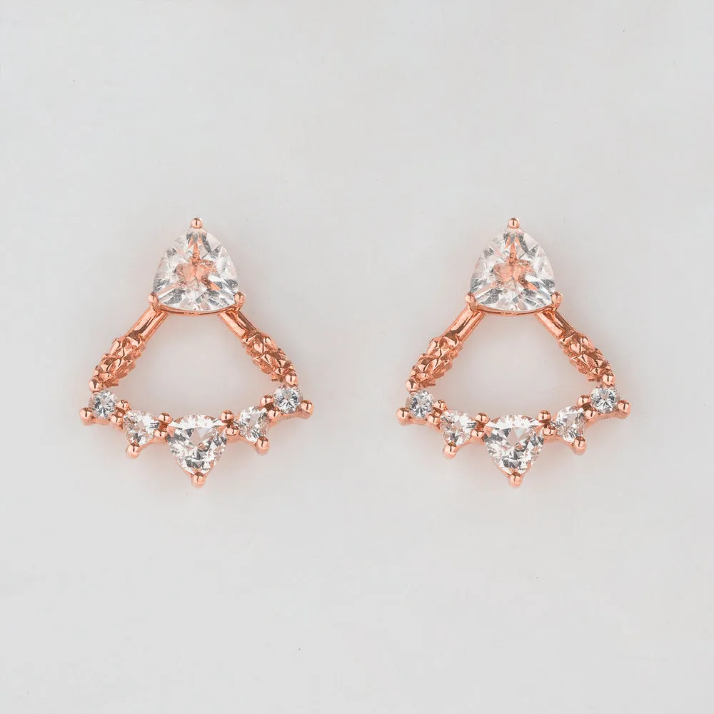 TRILLION CHANDELIER JACKET EARRINGS | 14k GOLD & HERKIMER