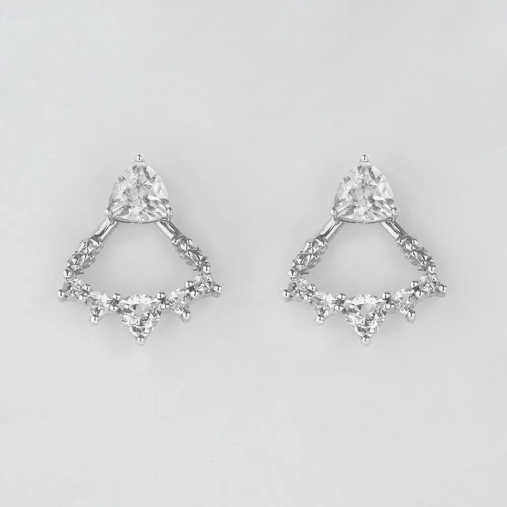 TRILLION CHANDELIER JACKET EARRINGS | 14k GOLD & HERKIMER