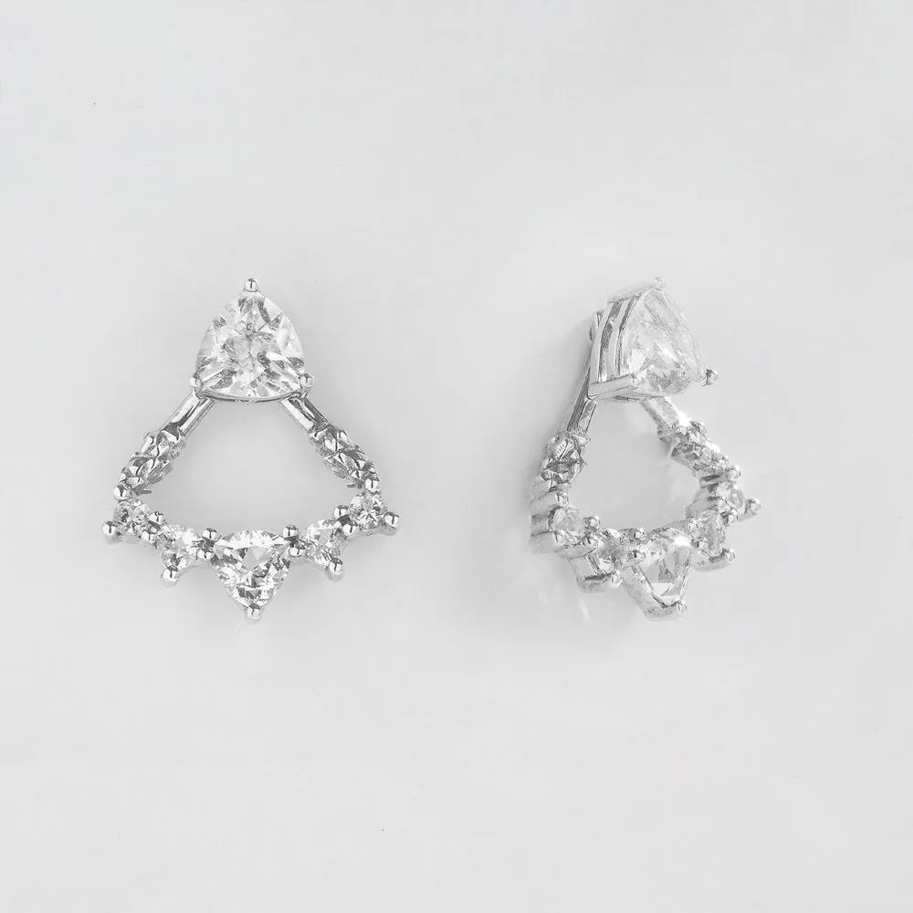 TRILLION CHANDELIER JACKET EARRINGS | 14k GOLD & HERKIMER
