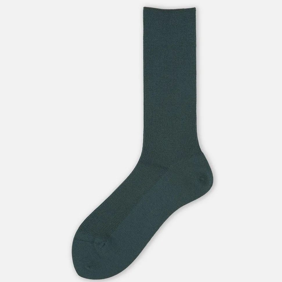 Ultrafine Wool 1 x 1 Rib Crew Socks