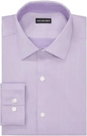 Van Heusen Men's Tall Fit Dress Shirt Ultra Wrinkle Lavender18 37-38