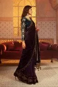 VEL-20-101-Teal and Plum | MariaB Velvet Collection 2021 | Unstitched Embroidered Velvet Suits