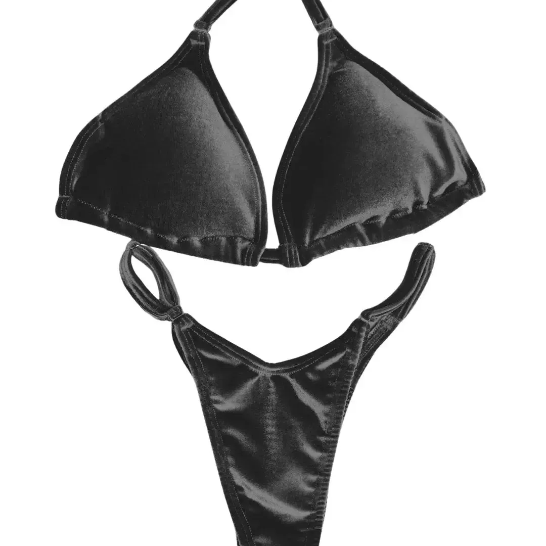 Velvet Black Posing Practice Suit