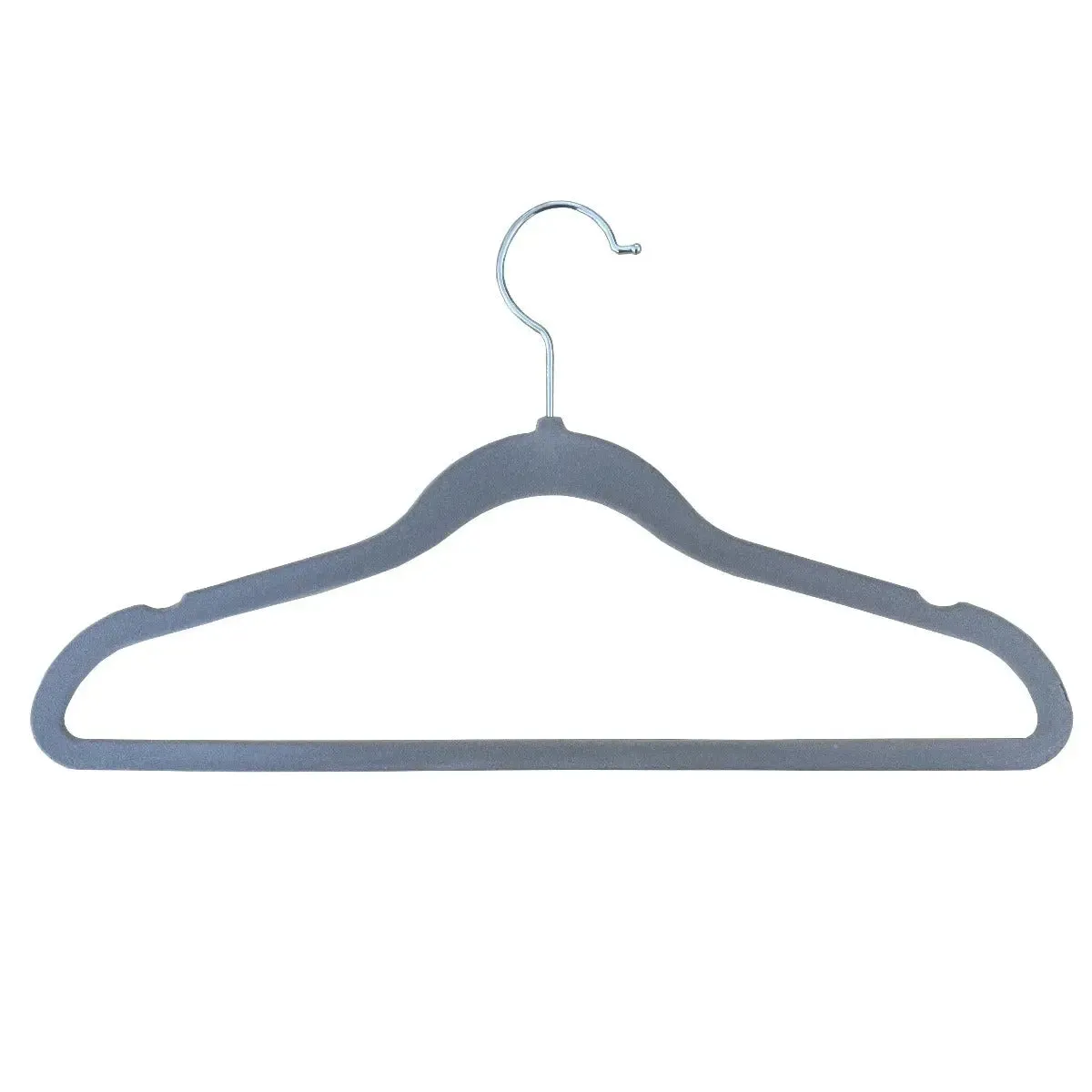 Velvet Coat Hangers, Slimline & Space-Saving 40cm Black, Ivory, Grey