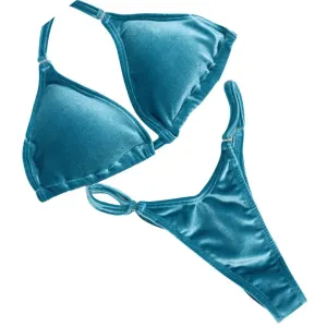 Velvet Turquoise Posing Practice Suit