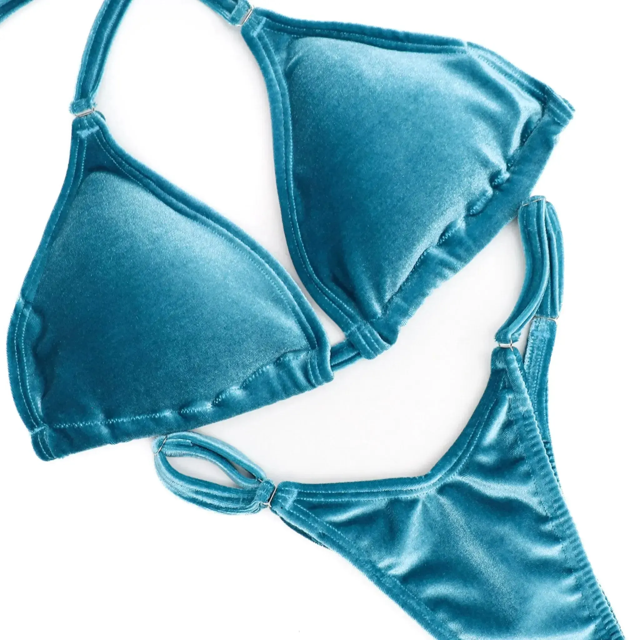 Velvet Turquoise Posing Practice Suit