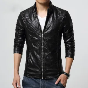 West Louis™ PU leather Biker Jacket