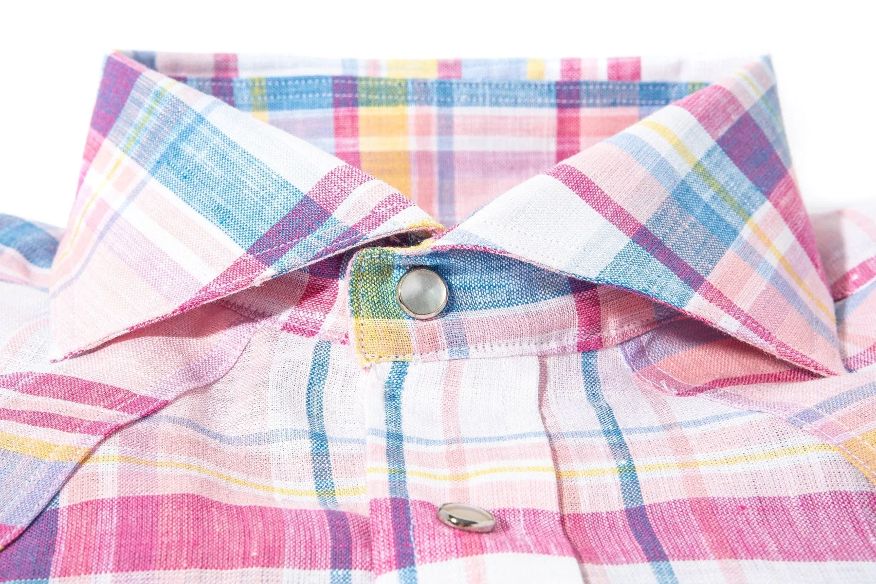 Western Linen In Pink and Purple with Yellow