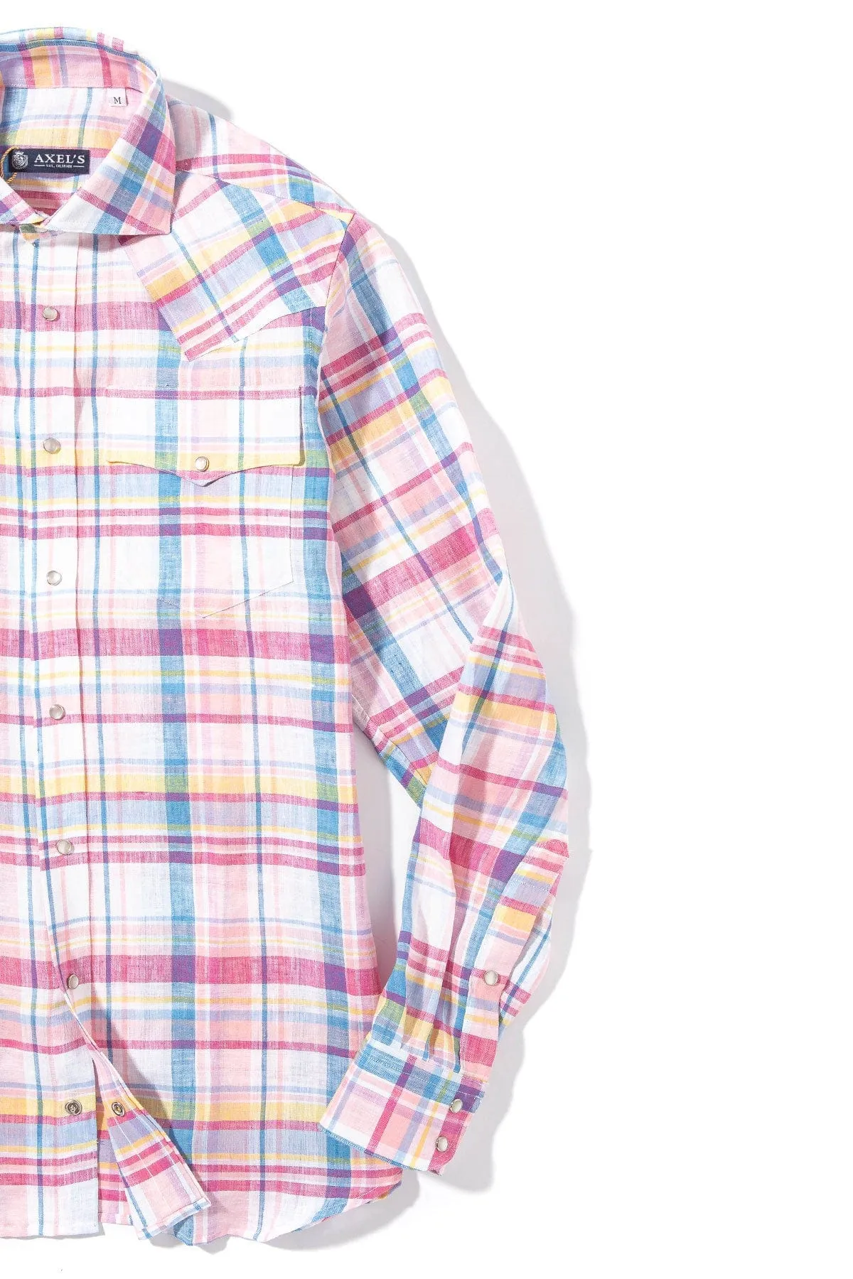 Western Linen In Pink and Purple with Yellow