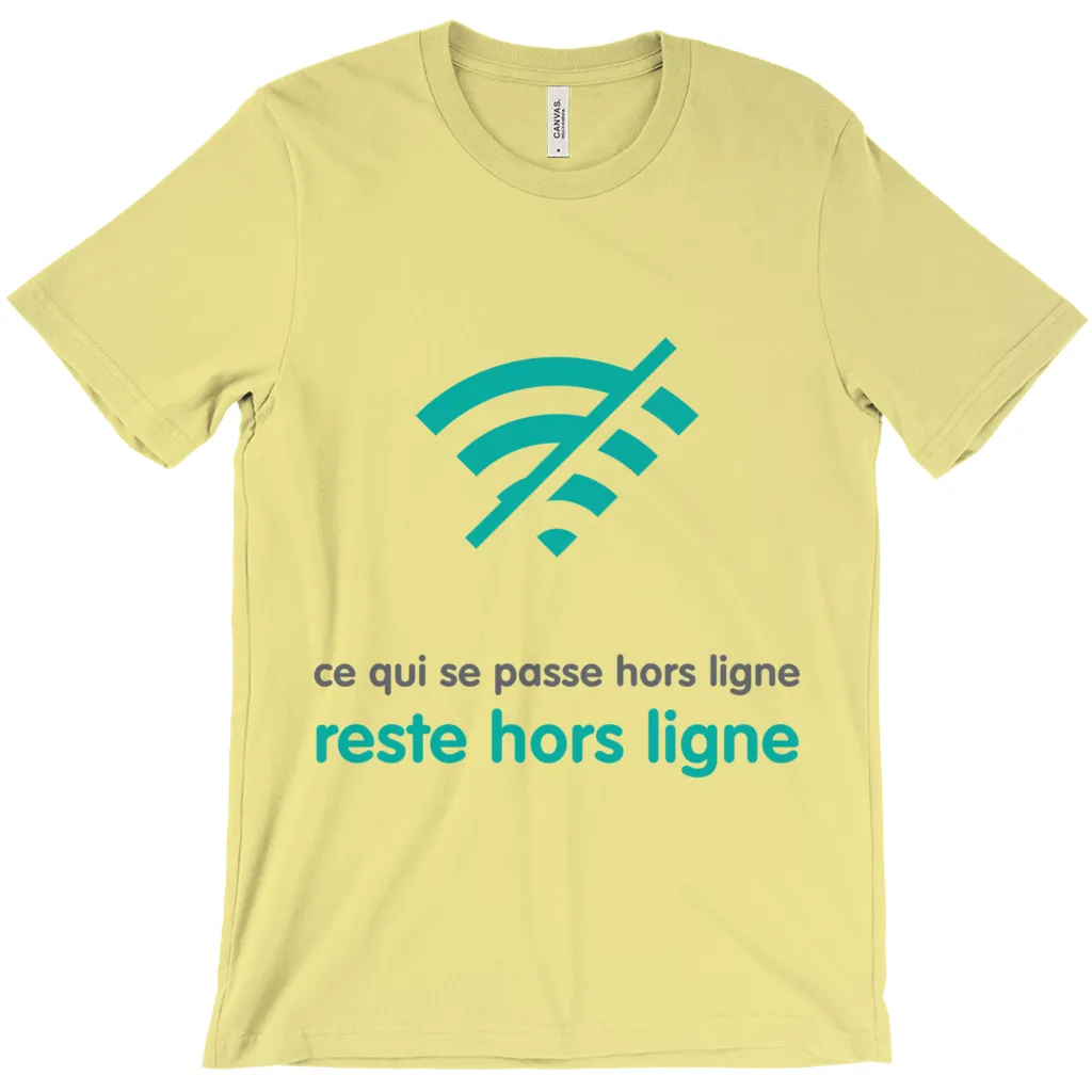 What Happens Offline Adult T-Shirts (French)