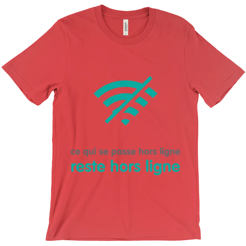What Happens Offline Adult T-Shirts (French)