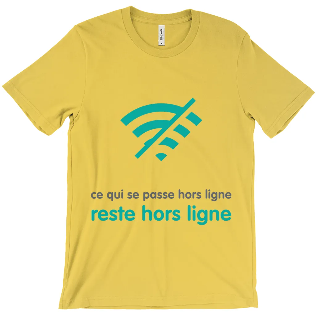What Happens Offline Adult T-Shirts (French)