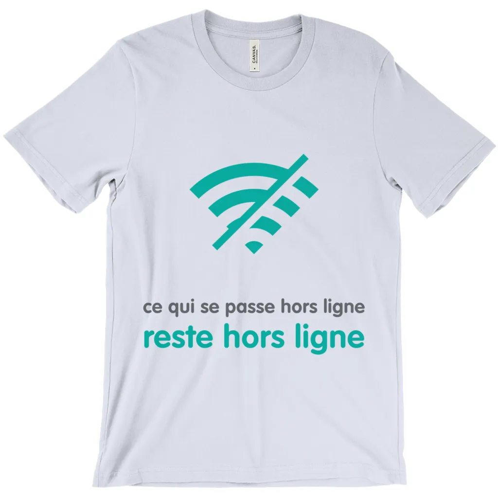 What Happens Offline Adult T-Shirts (French)